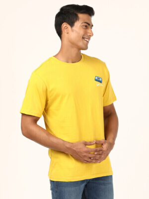 Men Graphic Print Relaxed Fit Crew-Neck T-Shirt